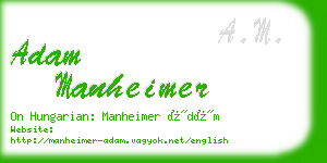 adam manheimer business card